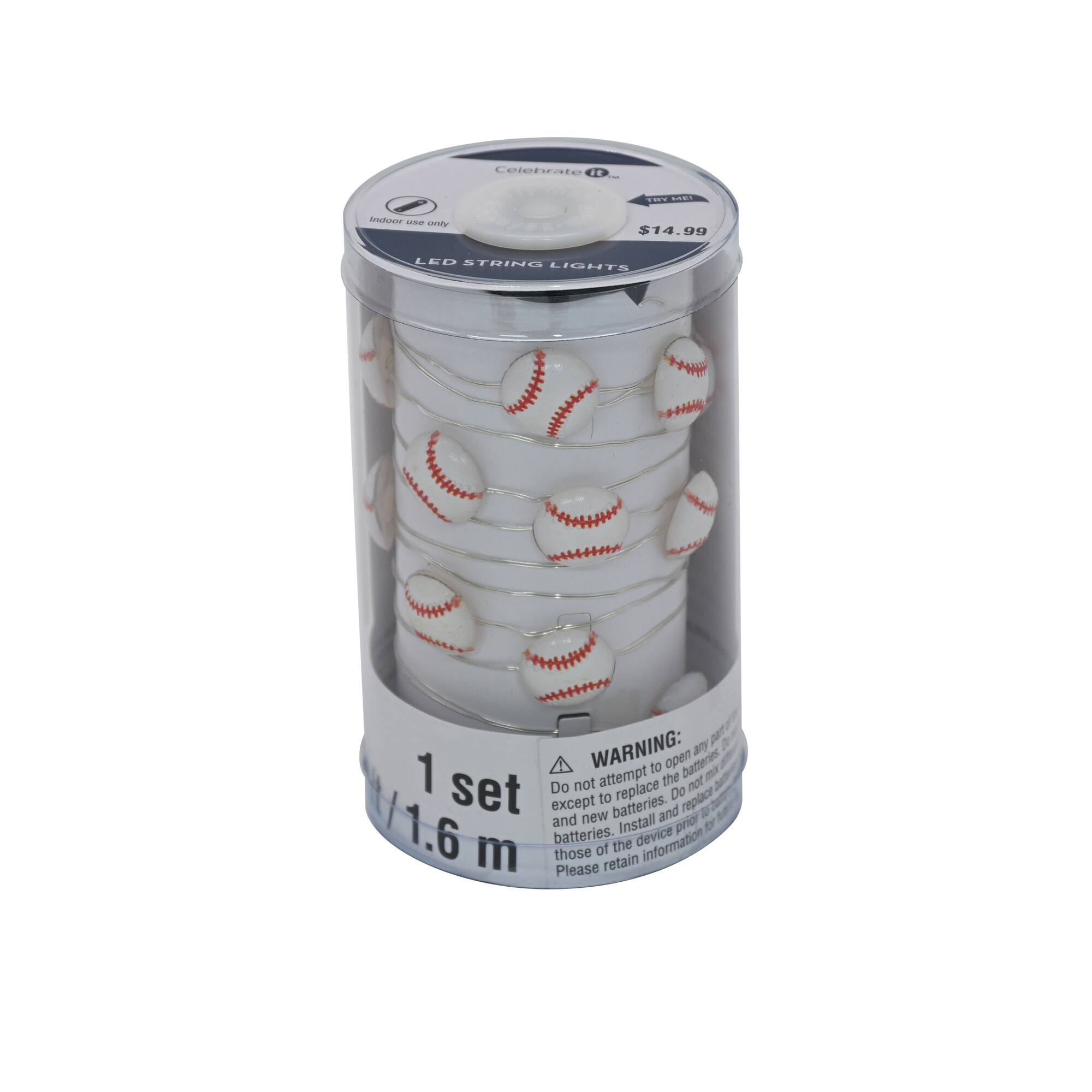 18ct. Baseball Icon LED String Lights by Celebrate It™
